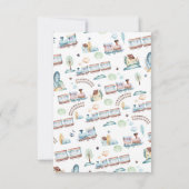 列車誕生日招待状チュガチャガツーリング 招待状 (裏面)