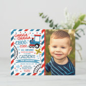 列車誕生日招待状チュンガチュンガチョウ 招待状 (スタンド正面)