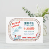 列車誕生日招待状ボーイ中賀町パーティー 招待状 (スタンド正面)