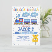 列車誕生日招待状列車パーティー招待状Chugg 招待状 (スタンド正面)