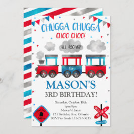 列車誕生日招待状列車招待状 招待状