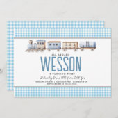 列車誕生日招待状 招待状 (正面/裏面)