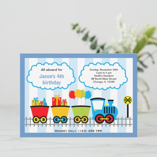 列車誕生日 招待状 (スタンド正面)