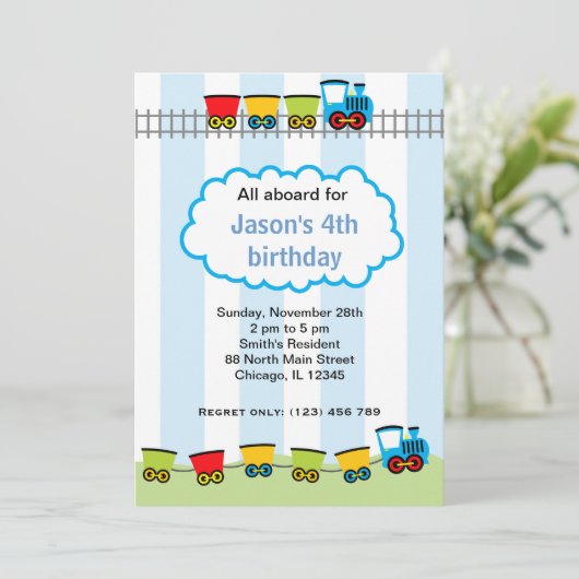 列車誕生日 招待状 (スタンド正面)