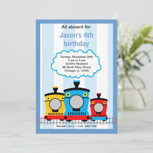 列車誕生日 招待状 (スタンド正面)