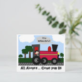 列車誕生日（黒髪）パーティの招待状 招待状 (スタンド正面)