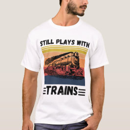 列車遊好きおもしろいの電車 Tシャツ