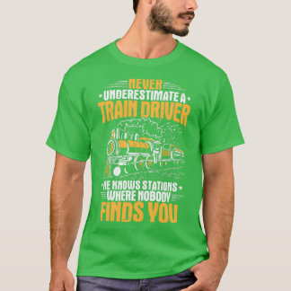 列車運転鉄道機関機関車技師 Tシャツ