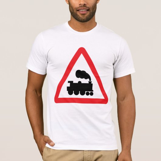 列車道路標識Tシャツ Tシャツ (正面)