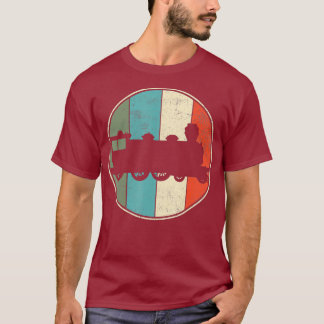 列車鉄道レトロヴィンテージ Tシャツ