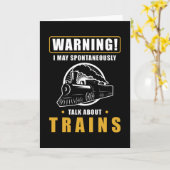 列車鉄道労働者ことわざ カード (黄色い花)