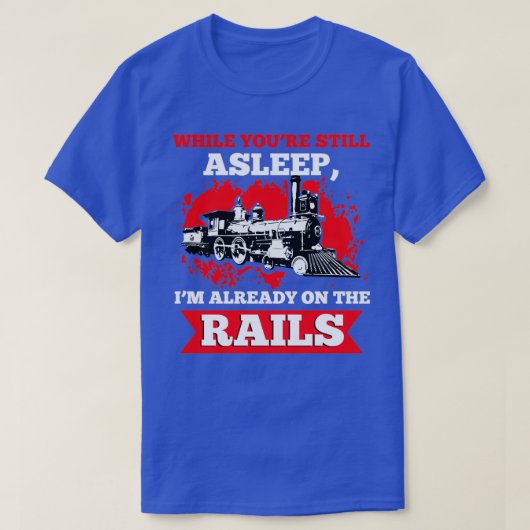 列車鉄道用牽引機関車 Tシャツ (デザイン正面)