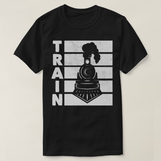 列車鉄道鉄道の列車のスポッター列車の恋人 Tシャツ (デザイン正面)