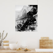 列車難破船モンパルナス， 1895年10月22日 ポスター (キッチン)