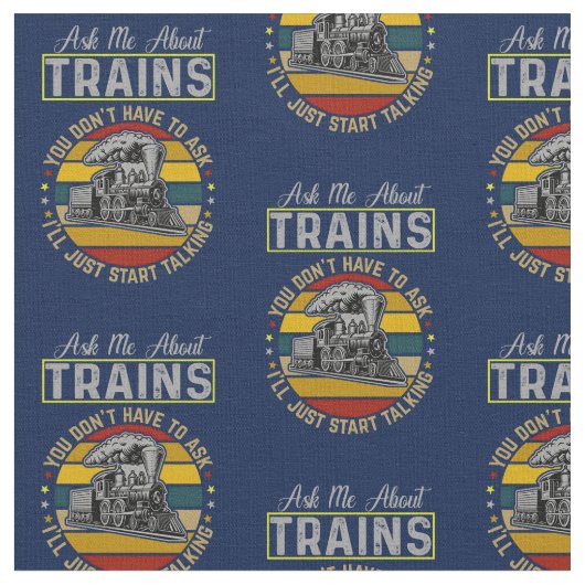 列車頼について – 私は蒸気機関を起動する ファブリック (クローズアップ)