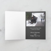 列車頼のクリスマスカードにサンタ シーズンカード (内部)