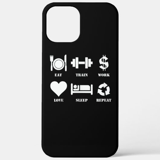 列車食べの仕事ラブスリープリピートジやる気を起こさせるム Case-Mate iPhoneケース (裏面)
