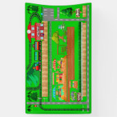 列車駅の道路3x5バナー 横断幕 (縦)