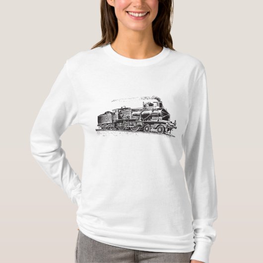 列車03 -黒 Tシャツ (正面)
