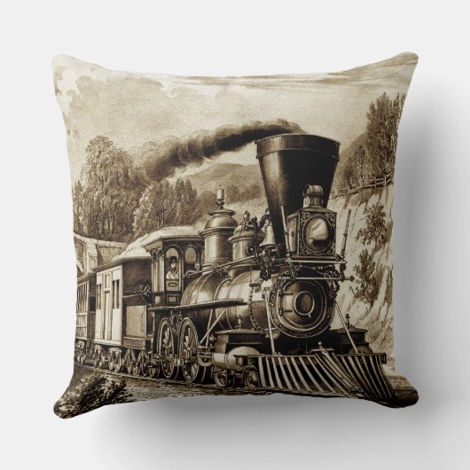 列車31-32のイメージの選択枕 クッション (裏面)