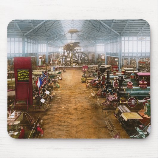 列車 – その新しい列車の匂い1876 マウスパッド (正面)