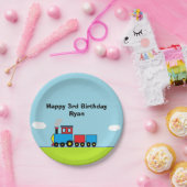 "列車"のパーソナライズな紙皿 ペーパープレート (パーティー)