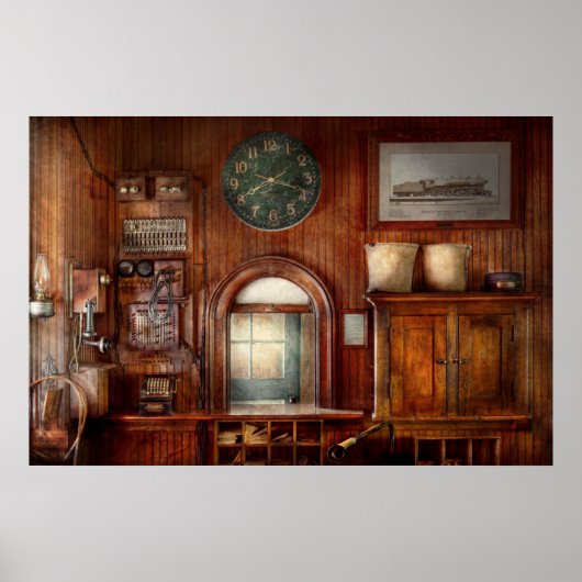 列車 – オフィス – チケットの持ち込み窓 ポスター (正面)