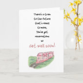 列車 カード (黄色い花)