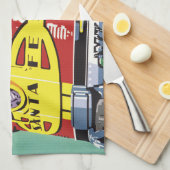 列車 キッチンタオル (四つ折り)