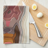 列車 キッチンタオル (四つ折り)