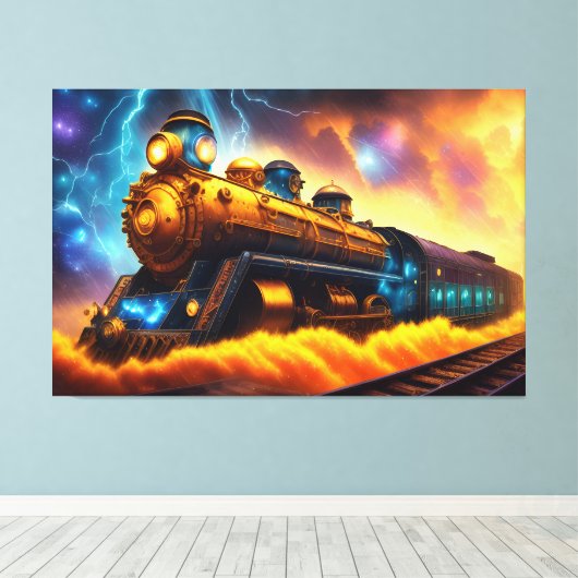 列車 キャンバスプリント (インサイチュ (ウッドフロア))