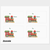 列車 – ギフトラベル 長方形シール (シート)