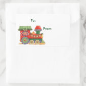 列車 – ギフトラベル 長方形シール (バッグ)