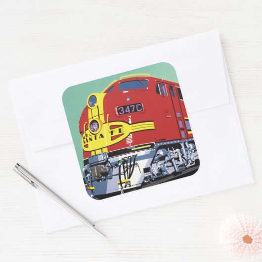 列車 スクエアシール (封筒)