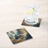 列車 スクエアペーパーコースター (インサイチュ)