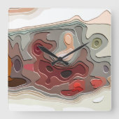 列車 スクエア壁時計 (正面)