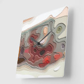 列車 スクエア壁時計 (傾斜)