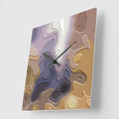 列車 スクエア壁時計 (傾斜)