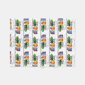 列車 フリースブランケット (正面(横))