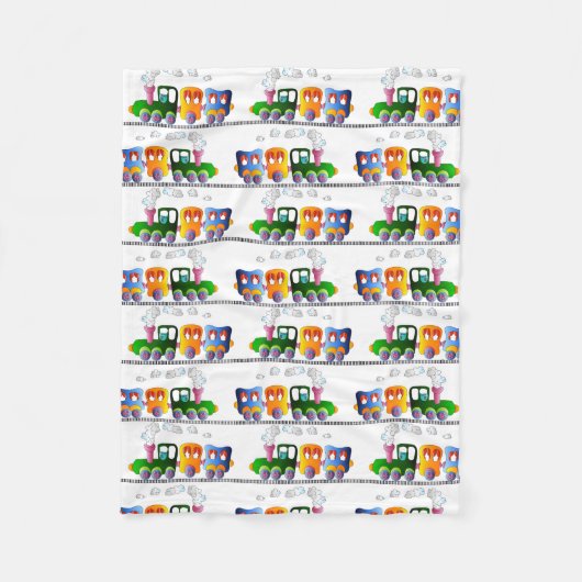 列車 フリースブランケット (正面)