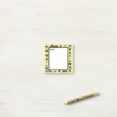 列車、プレインズ、自動車の男のモノグラムの子 ポストイット (デスク上)