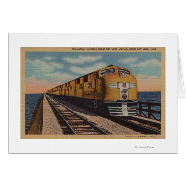 列車 – ユタ素晴らし州オグデンの塩湖を渡る (正面横)