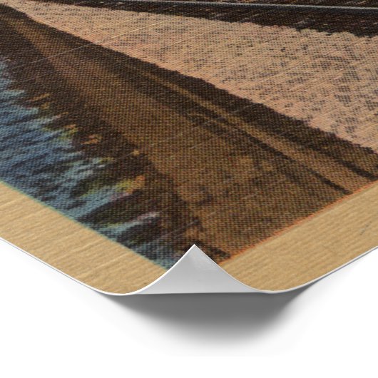 列車 – ユタ素晴らし州オグデンの塩湖を渡る ポスター (角)