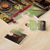 列車 – 牛捕獲技術1869 ジグソーパズル (側面)