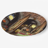 列車 – 牛捕獲技術1869 ペーパープレート (アングル)