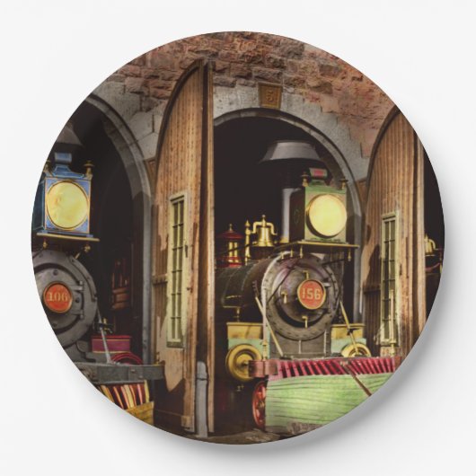 列車 – 牛捕獲技術1869 ペーパープレート (正面)