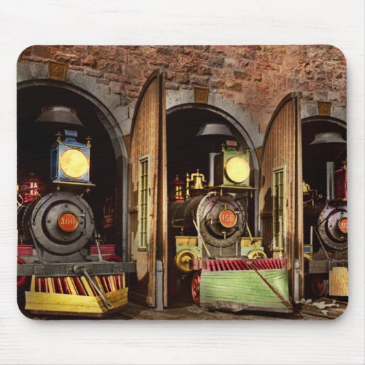 列車 – 牛捕獲技術1869 マウスパッド (正面)