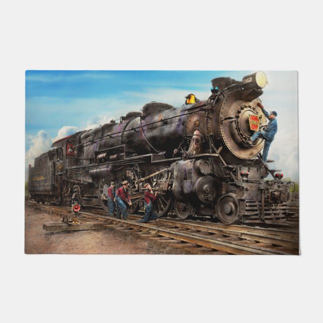 列車-鉄道1930年に取り組みます ドアマット (正面)