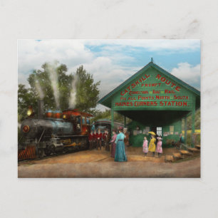 列車 – Catskill, NY – 出発1902を待機中 ポストカード