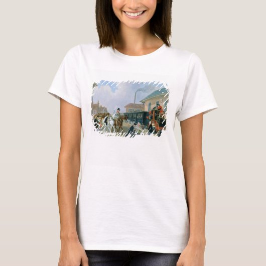 列車frで走行するLouthロンドン王室のな郵便 Tシャツ (正面)